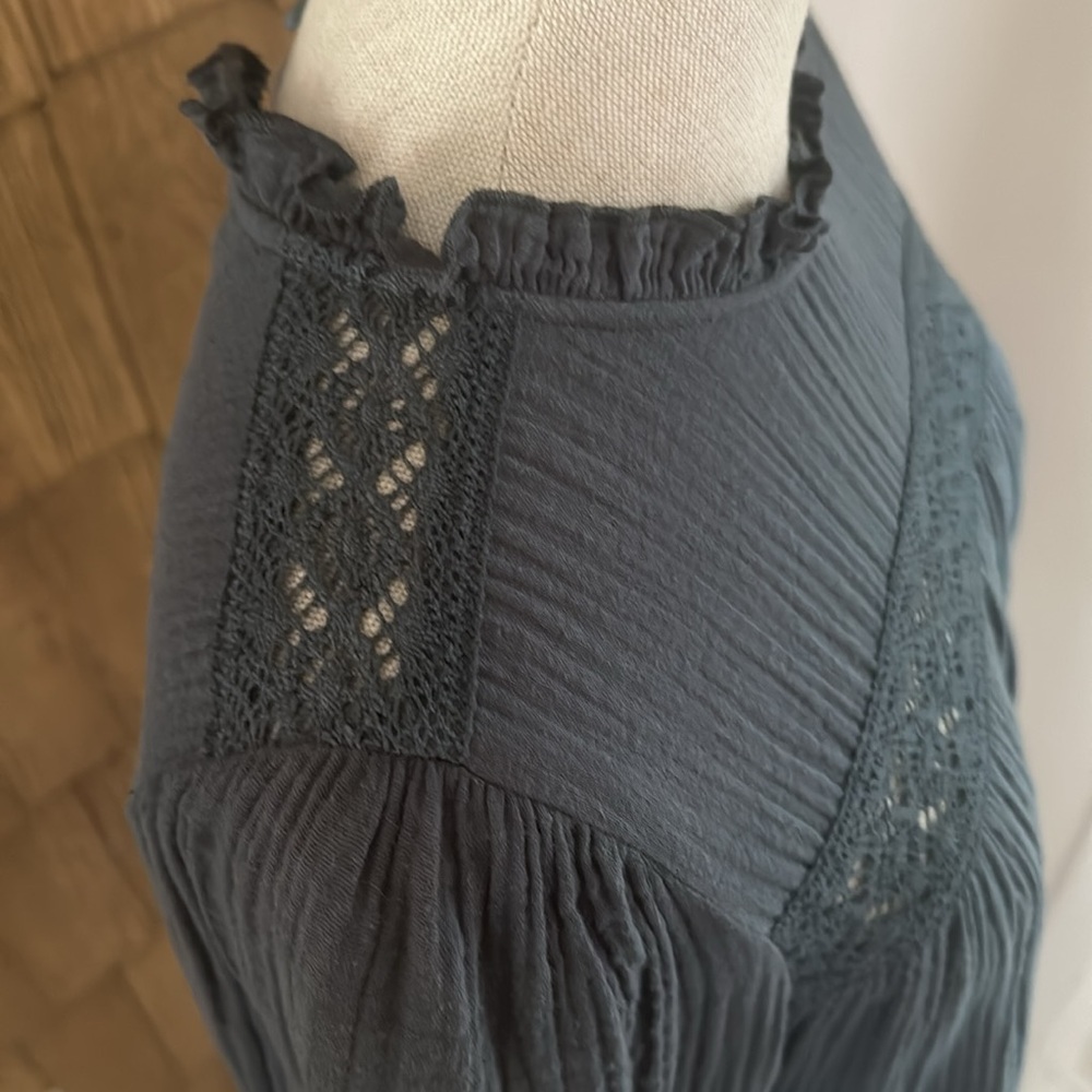 Casual Gauzy Peasant Top size M - Picture 3 of 10